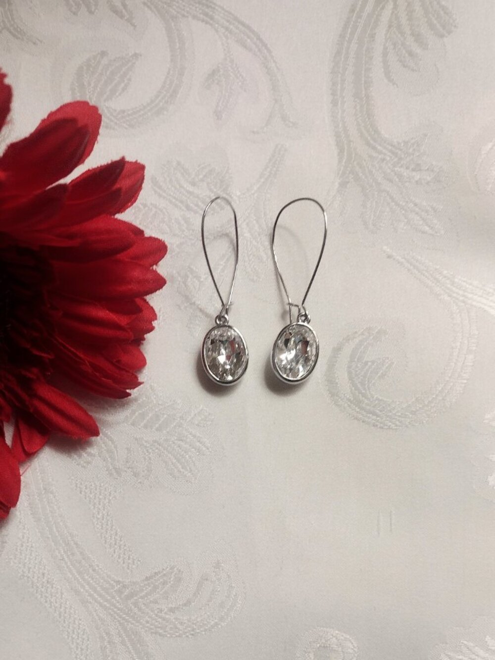 New Large Swarovski Crystal Drop Earrings - Picture 6 of 6